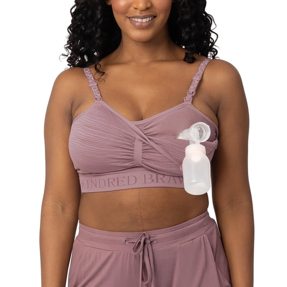 Kindred Bravely Sublime Pumping Bra Hands Free, Adjustable Pumping & Nursing Bra with EasyClip for all Breast Pumps (Twilight, Large-Busty)