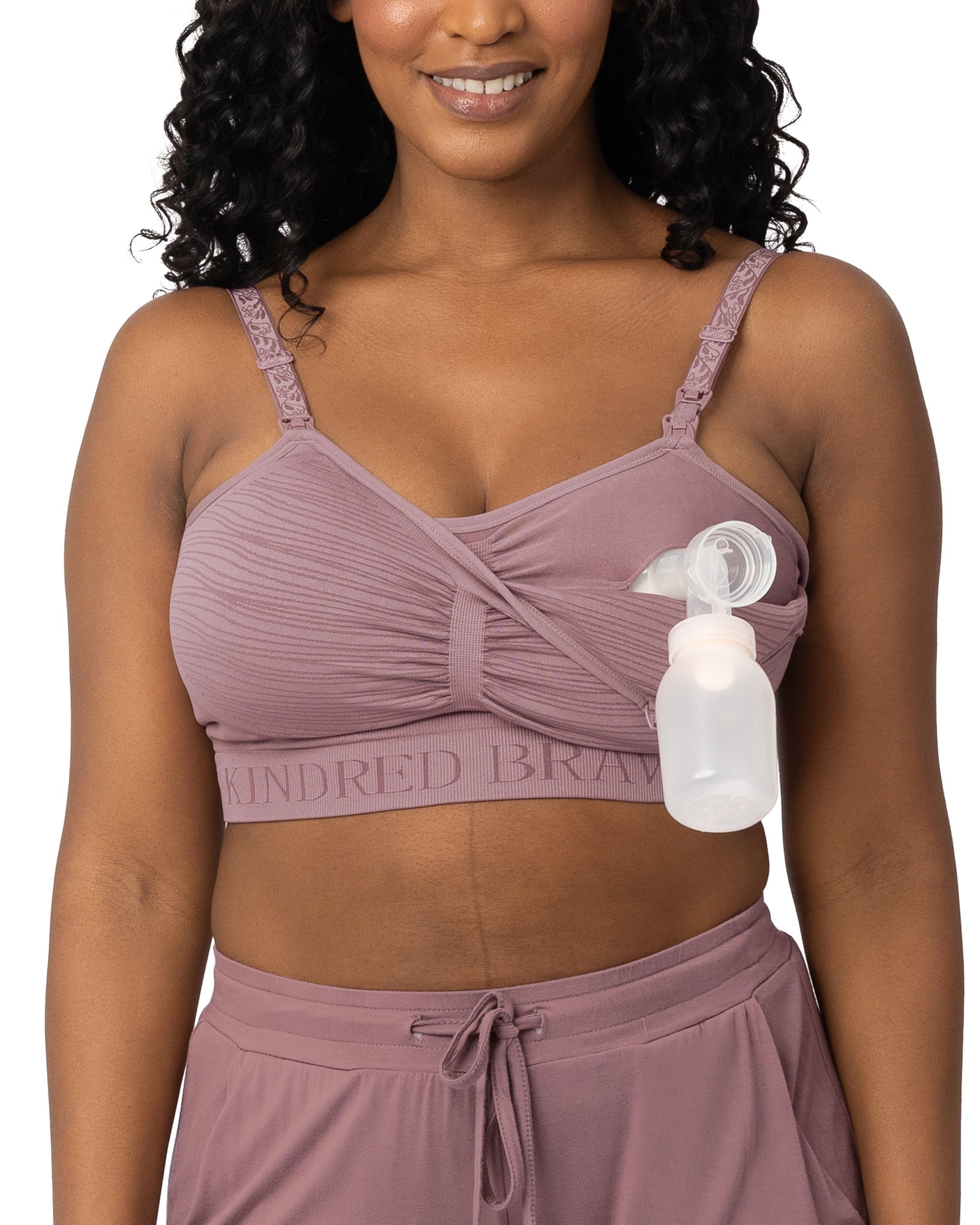 Kindred Bravely Sublime Pumping Bra Hands Free, Adjustable Pumping & Nursing Bra with EasyClip for all Breast Pumps (Twilight, Small)