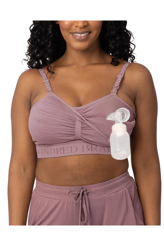 Sublime Pumping Bra Hands Free, Adjustable Pumping & Nursing Bra with EasyClip for all Breast Pumps (Twilight, Large-Busty)
