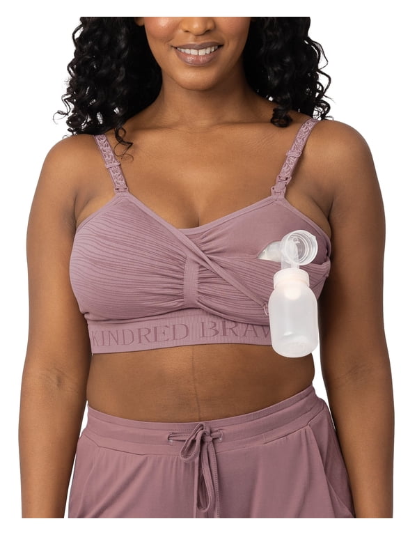 Sublime Pumping Bra Hands Free, Adjustable Pumping & Nursing Bra with EasyClip for all Breast Pumps (Twilight, 3X-Busty)