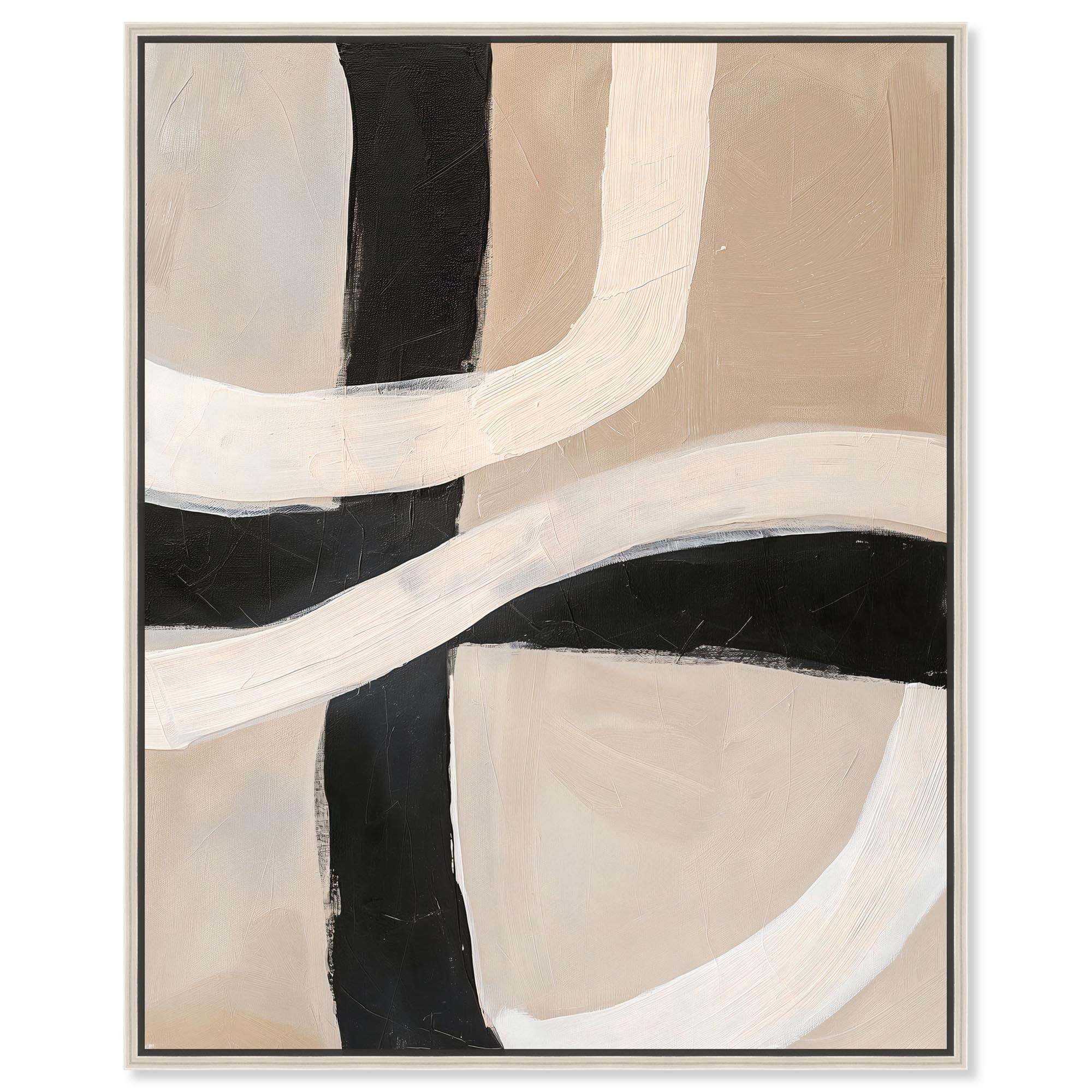 Subline Strokes II Canvas Contemporary Art by Art Remedy, Silver Frame ...