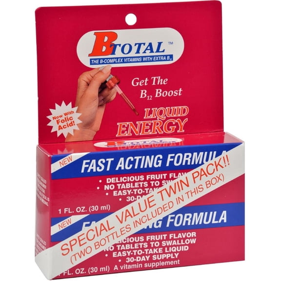 Sublingual B-Total Twin Pack Liquid Energy 2 oz