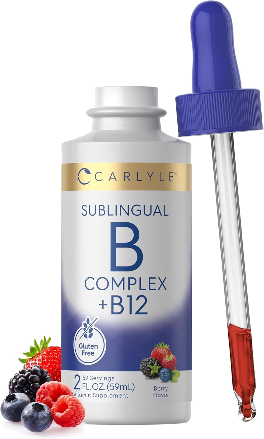 Sublingual Vitamin B Complex | 2oz | Berry Flavor | by Carlyle ...
