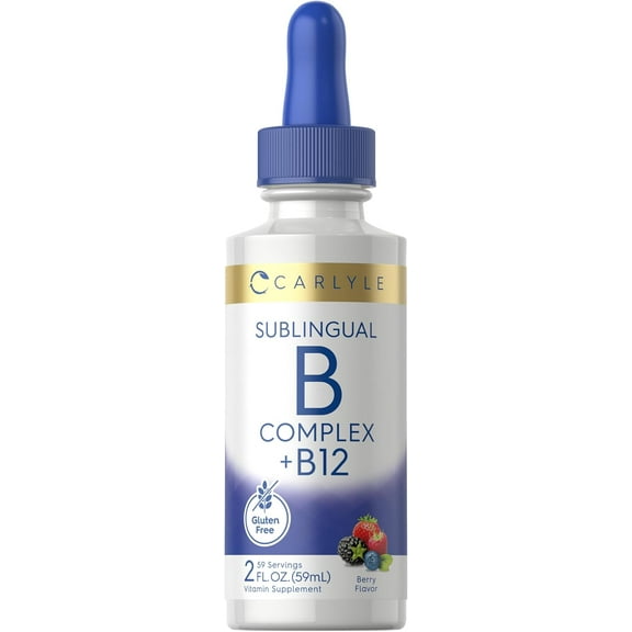 Sublingual Vitamin B Complex | 2oz | Berry Flavor | by Carlyle
