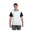 thumbnail image 1 of Sublivie Contrast Ribbed Collar Blackout Jersey T-Shirt, Style S1902, 1 of 1