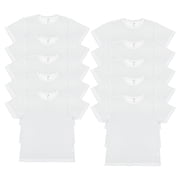 Sublivie Youth 100% Polyester Crew Neck Short Sleeve Sublimation Tee , Pack of 10- White, L