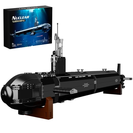 Submarine Building Block Sets-Military Submarine Toys with Lights Virginia Submarine Battleship Collectible Home Room Decor Battleship Construction Set (1019Pcs)