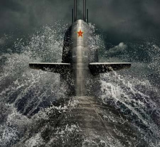 Submarine Canvas Art - Dmitry Laudin (24 x 24)