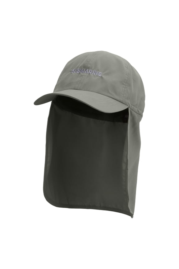 Submarine Embroidered Flap Hats - Grey OSFM