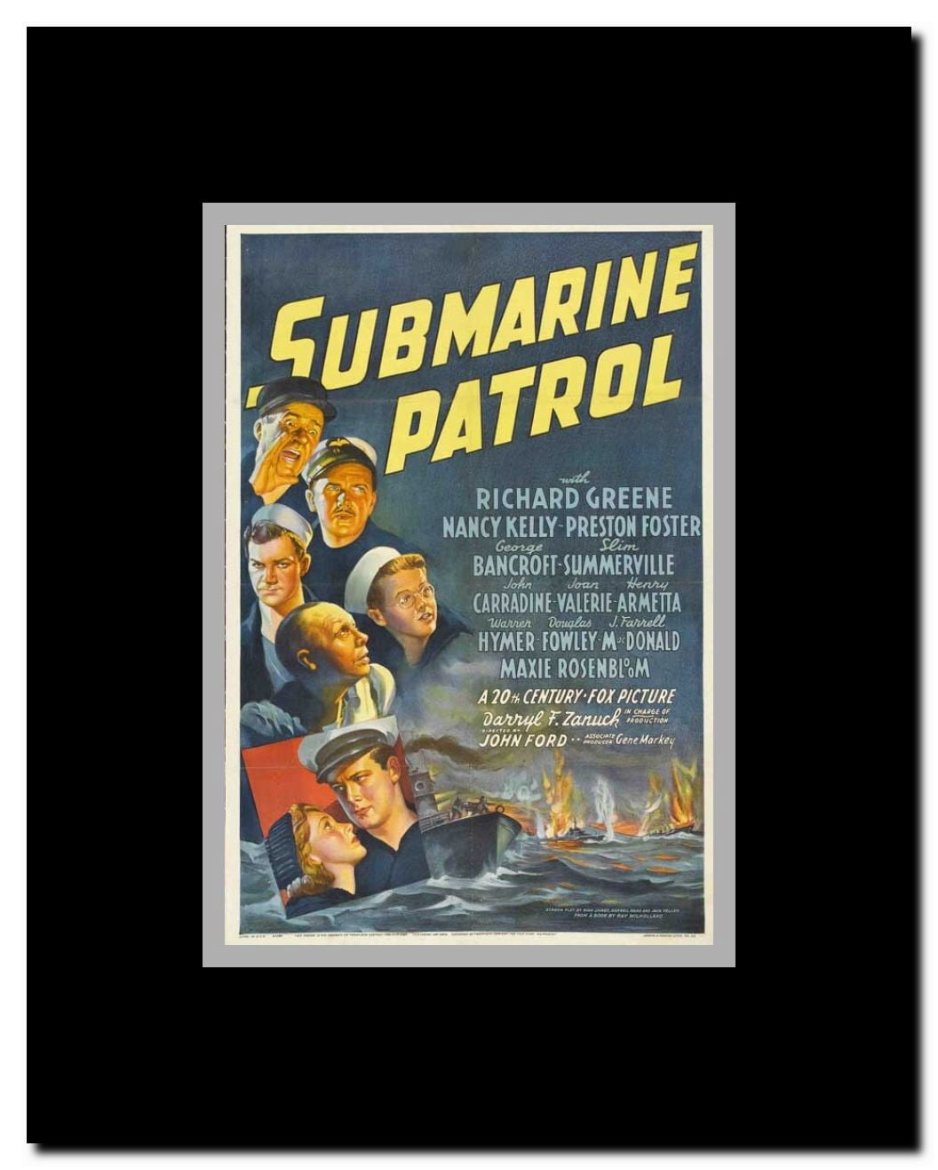 Submarine Patrol Framed Movie Poster