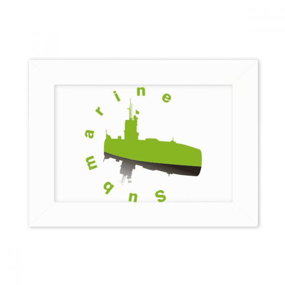 Submarine Sank Underwater Ocean Photo Mount Frame Picture Art Painting Desktop 5x7 inch