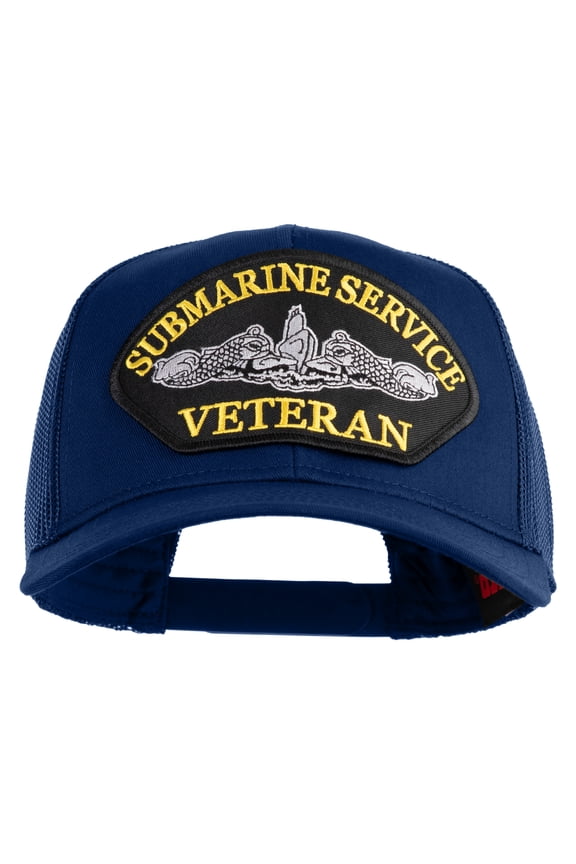 Submarine Service Veteran Patched Solid Cotton Twill Mesh Prostyle Cap - Royal OSFM