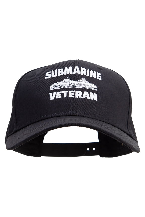Submarine Veteran Embroidered Six Panels Pro Style Cap - Black OSFM