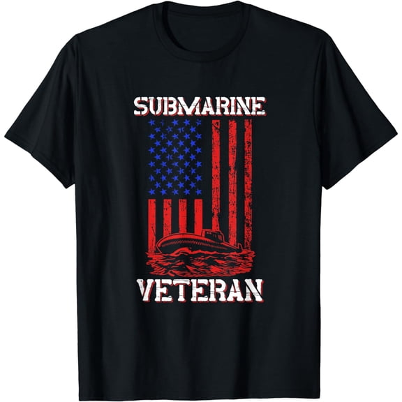Submarine Veteran Flag Patriotic Sub Service Submariner T-Shirt