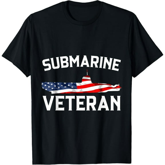 Submarine Veteran USA Flag Nautical Submariner Underwater T-Shirt