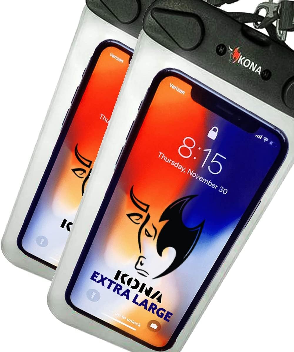 Submariner Universal Waterproof Case - Phone Pouch Compatible for iPhone 14 13 Pro Max XS Plus Samsung Galaxy S22 Cell Phones Up to 7.5", IPX8 Cellphone Dry Bag Vacations 2 Pack