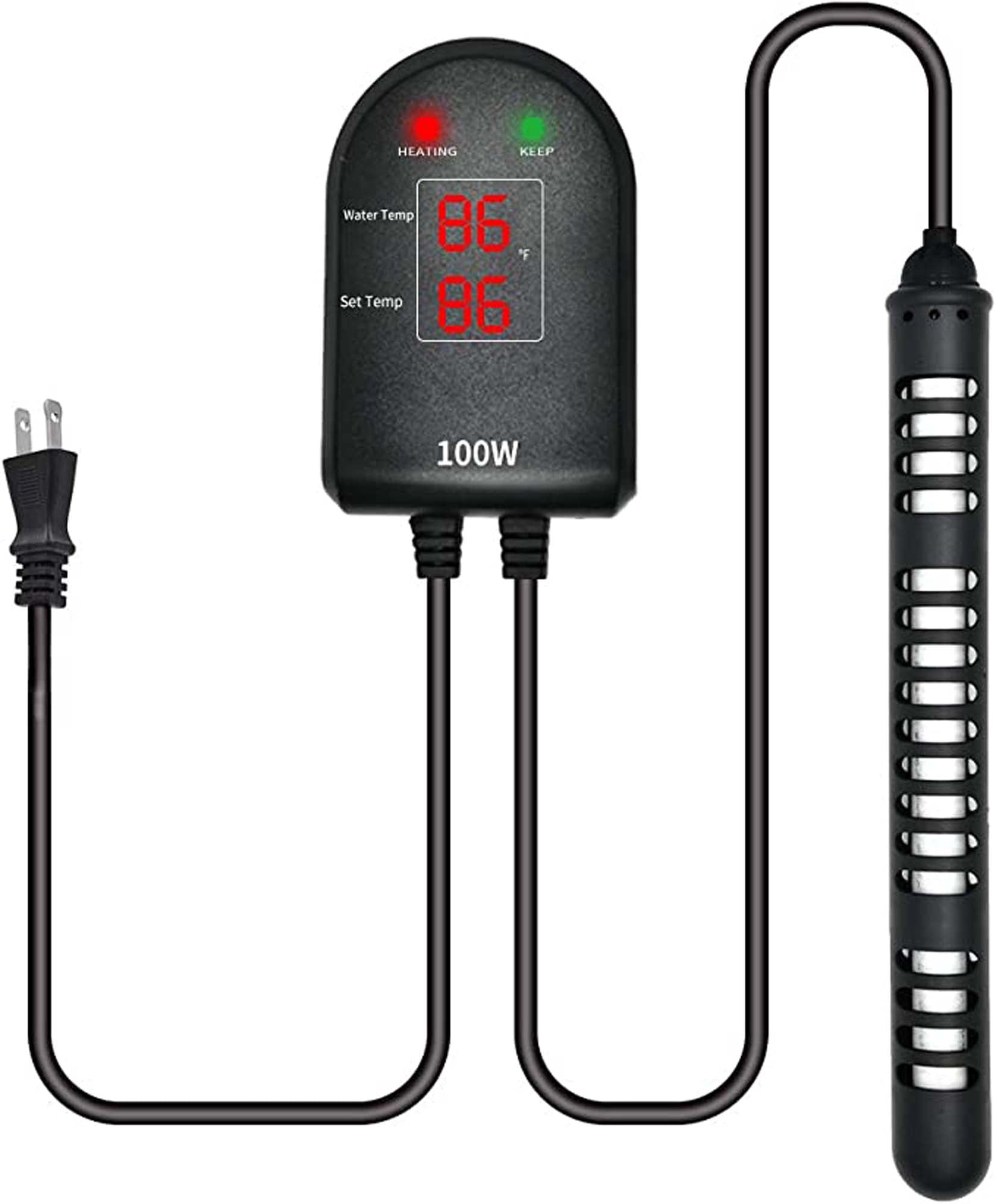 SZELAM 100W Submersible Aquarium Heater with LED Controller for 525 Gallon Tank