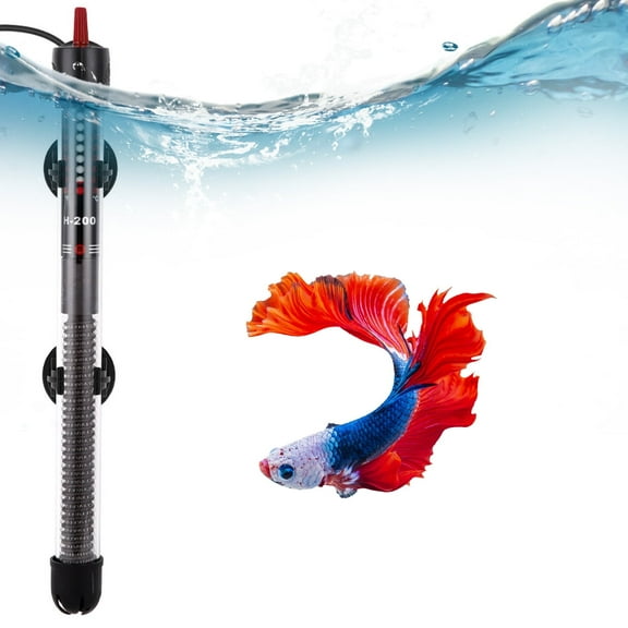 Submersible Aquarium Heater,50W Adjustable Fish Tahk Heater with Suction Cup for 5 to 15 Gal Tank