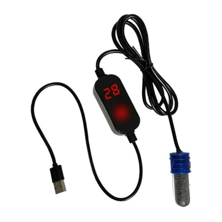 Submersible Aquarium Heater, Mini Fish Tank Heater with Built in , External Temperature Controller, LED Display, Used for 1 Gallons Below 15W