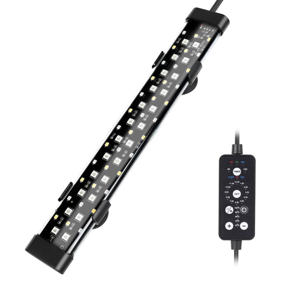 Submersible Aquarium Light 12in 11W Full Spectrum Fish Tank Lighting
