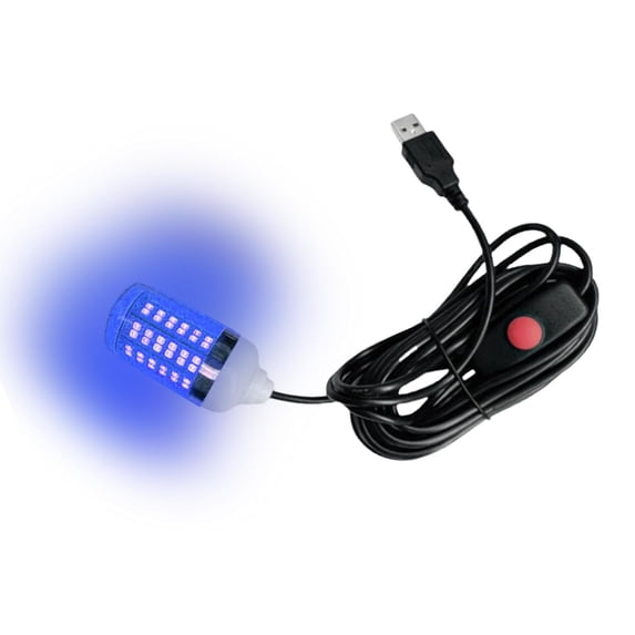 Submersible Fishing Light Underwater Fish Attractor with 5V USB Power for Night Ice Boat Fishing