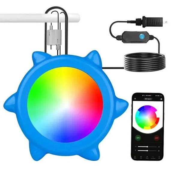 Submersible LED Light with APP Control Music Sync Color Changing 12V Pool Light 1PC