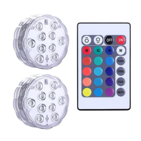 Submersible LED Lights RGB Multicolor Changing Waterproof Lamp & Remote Control@ J0Q8