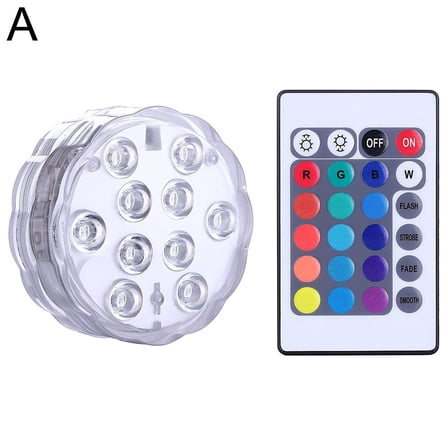 Submersible LED Lights RGB Multicolor Changing Waterproof Lamp & Remote Control