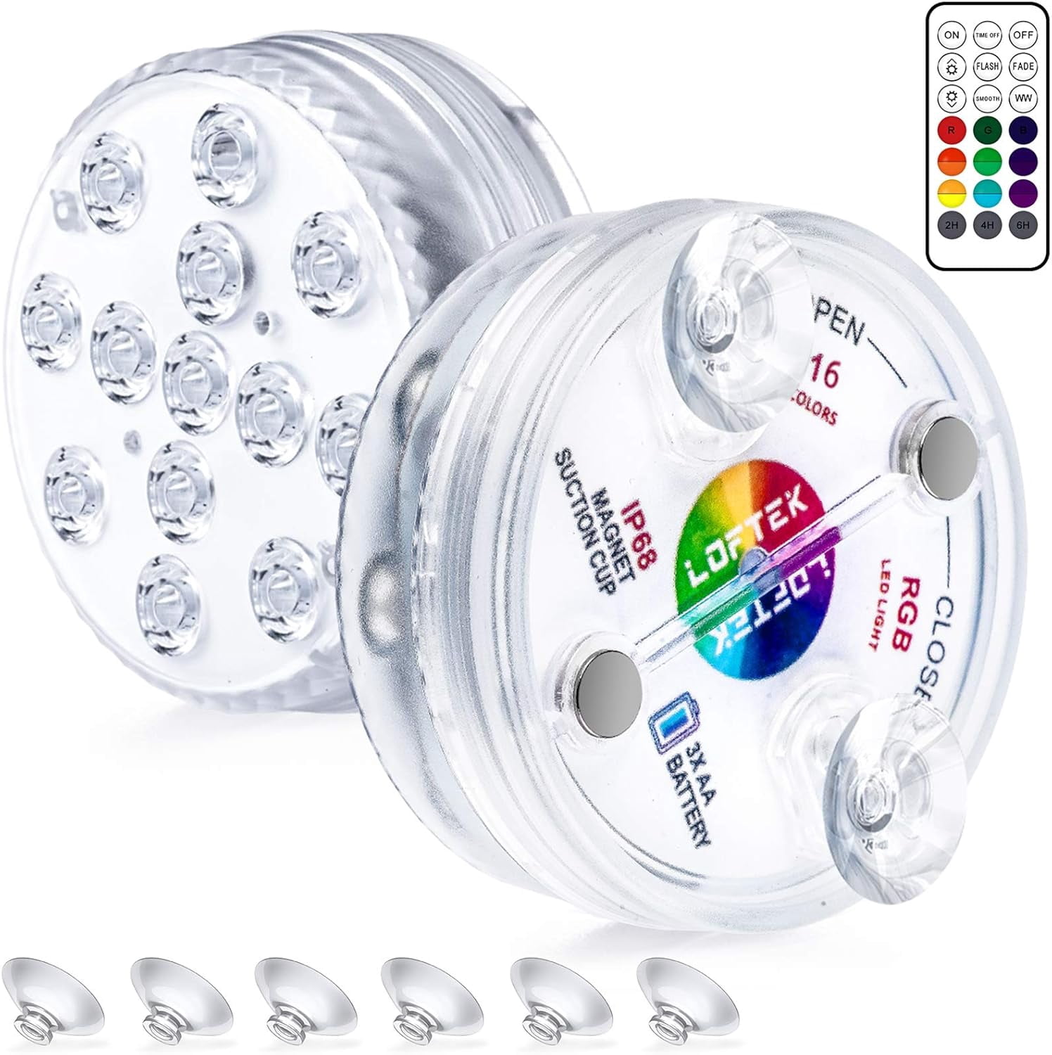 Submersible LED Lights with Remote, 13 LED Pool Lights for Inground ...