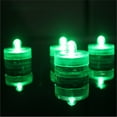 thumbnail image 1 of Submersible LED Lights, Waterproof Flameless Tea Lights, 12Pcs Long-Lasting Battery Operated Decorative Lights for Ponds Parties Vases, Green, 1 of 2