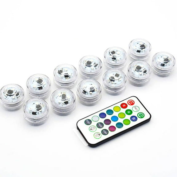 Submersible LED Lights for Vase Pool Decor, Waterproof Warm Ambiance, Various Scene Decorations Underwater EFX Light (10pcs)