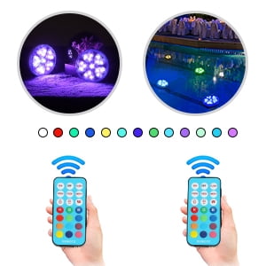 Submersible LED Lights with Remote, Waterproof RGB Color Changing Underwater Lights for Pool, Aquarium, Party Decor