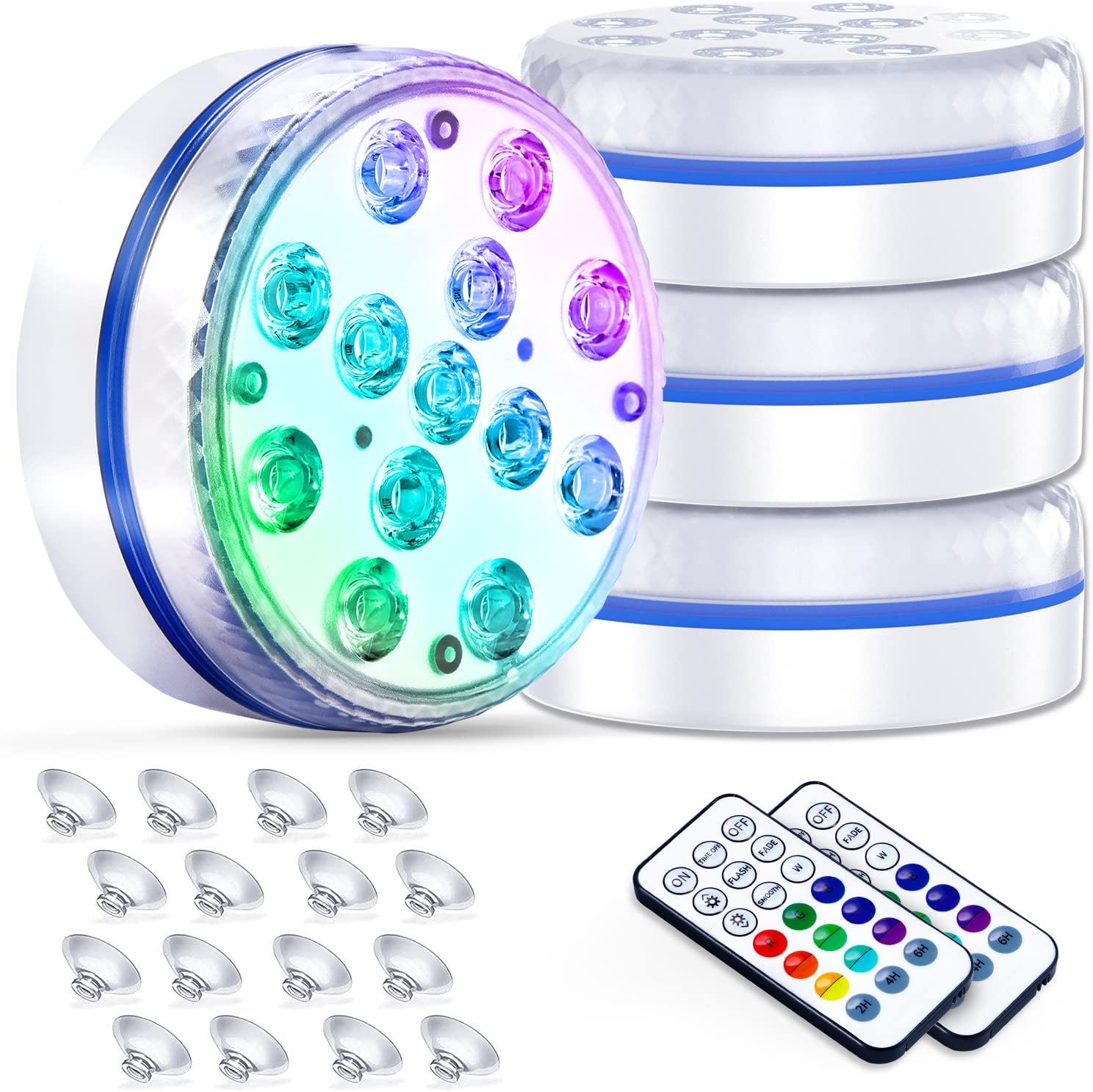 Submersible LED Pool Lights for Above Ground Pools, Upgraded IP68