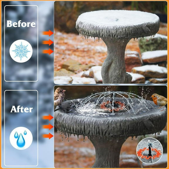 Submersible Livestock Water Tank Heater with Thermostat, Winter Stock Tank Deicer for Automatic Ice Melting, Energy-Efficient with Water Pump Circulation