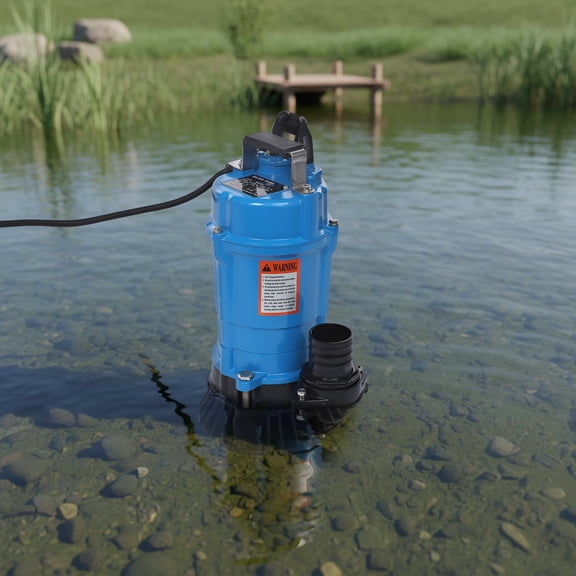 Submersible Pump, 750W Stainless Steel Dirty Water Pump, 5019 GPH Max Flow, 3420 RPM, IP68 Waterproof, for Sewage, Sump Pit, Wastewater