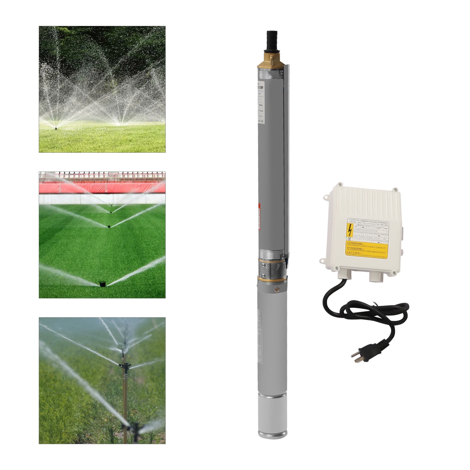 Submersible Pumps 3" OD Pipe 110V/60HZ 0.37KW 0.5HP Stainless Steel well pump