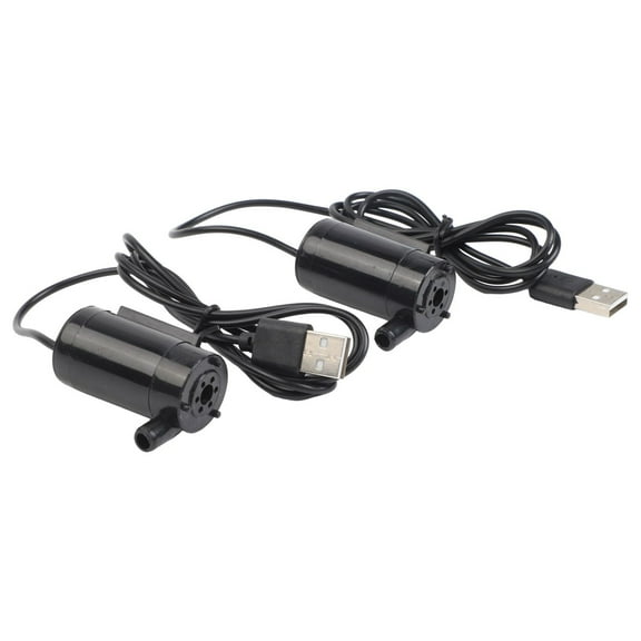 Submersible Water Pump 12V DC Brushless Motor, Quiet Low Noise 2-3 L/min Flow Rate, 3 m Head with 1 m Cable for Garden Fountain Irrigation, 2 Pack