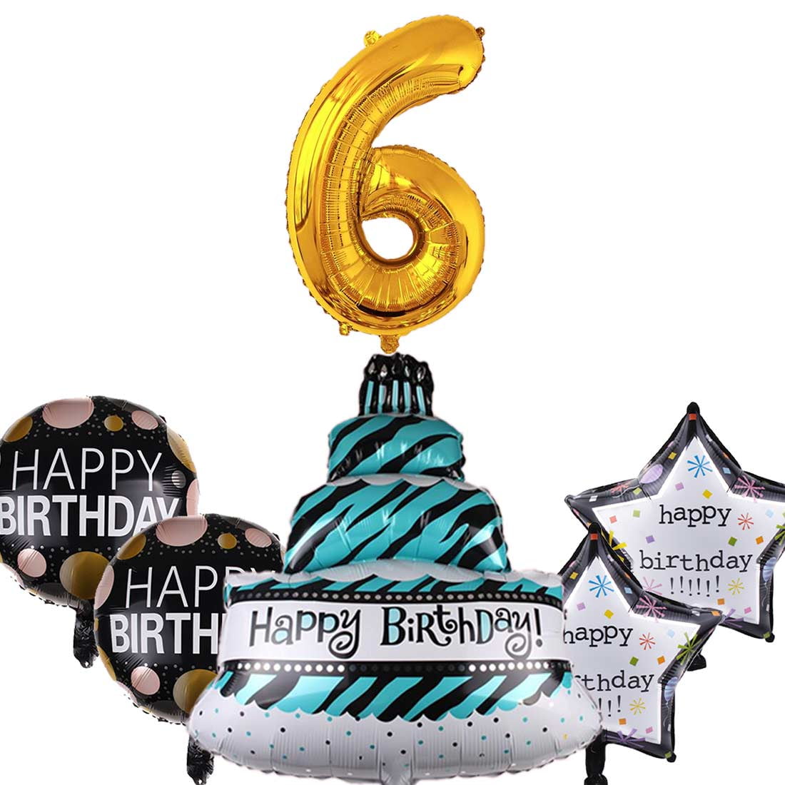 Subnautica Balloons Party Supplies 6th Big Number Decorations Decor Kit ...