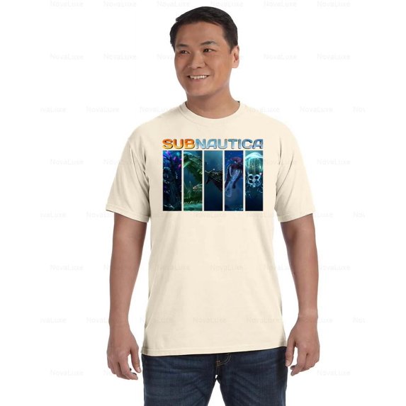 Subnautica Comfort Color T-Shirt Indie Gaming Ocean Explorer Fan Tee, Unisex, up to size 4XL