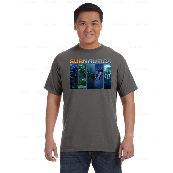 Subnautica Comfort Color T-Shirt Indie Gaming Ocean Explorer Fan Tee, Unisex, up to size 4XL