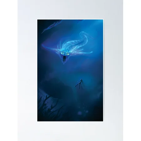 Subnautica - Ghost Leviathan Poster Unframed Size 24''x36'' GooGate