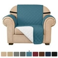 thumbnail image 1 of Subrtex 1-Piece Reversible Sofa Cover Quilted Slipcover (Armchair, Blue), 1 of 8