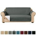 thumbnail image 1 of Subrtex 1-Piece Reversible Sofa Cover Quilted Slipcover (Sofa, Gray), 1 of 8