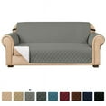 thumbnail image 1 of Subrtex 1-Piece Reversible Sofa Cover Quilted Slipcover (Sofa, Light Gray), 1 of 8