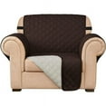 thumbnail image 1 of Subrtex 1-Piece Reversible Sofa Cover Quilted Slipcover (XL Chair, Coffee), 1 of 3