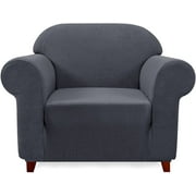 Subrtex 1-Piece Stretch Sofa Slipcover Non Slip Couch Cover (Armchair, Gray)