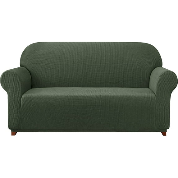 Subrtex 1-Piece Stretch Sofa Slipcover Non Slip Couch Cover (Loveseat, Olive Drab)