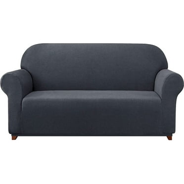 Subrtex 1-Piece Stretch Sofa Slipcover Non Slip Couch Cover (Sofa, Gray) Large/3-Seater: 72-92 inches wide