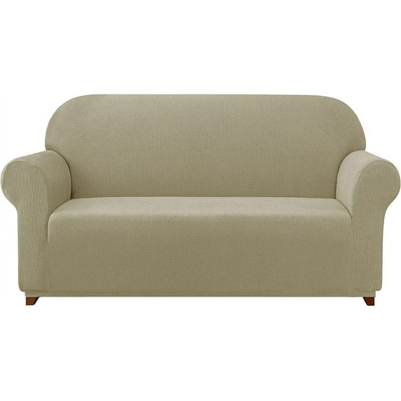 Subrtex 1-Piece Stretch Sofa Slipcover Non Slip Couch Cover (Sofa,Khaki)