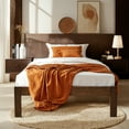 thumbnail image 1 of Subrtex 12" Solid Wood Platform Bed Frame with Wooden Slats, Walnut, Twin, 1 of 8